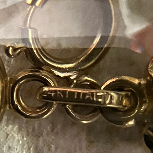 14K Gold MILOR ITALY Diamond Key & Heart combo charm - Picture 16 of 16